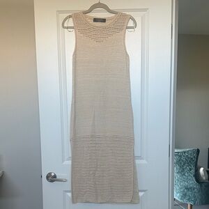 Primark Cream Sleeveless Crochet Maxi Dress
